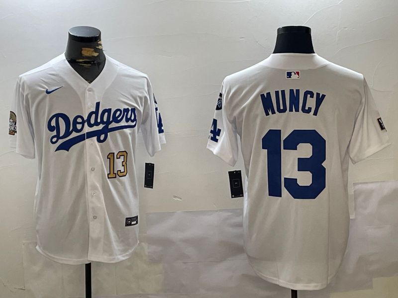 Men Los Angeles Dodgers #13 Muncy White Game 2024 Nike MLB Jersey style 11202->los angeles dodgers->MLB Jersey